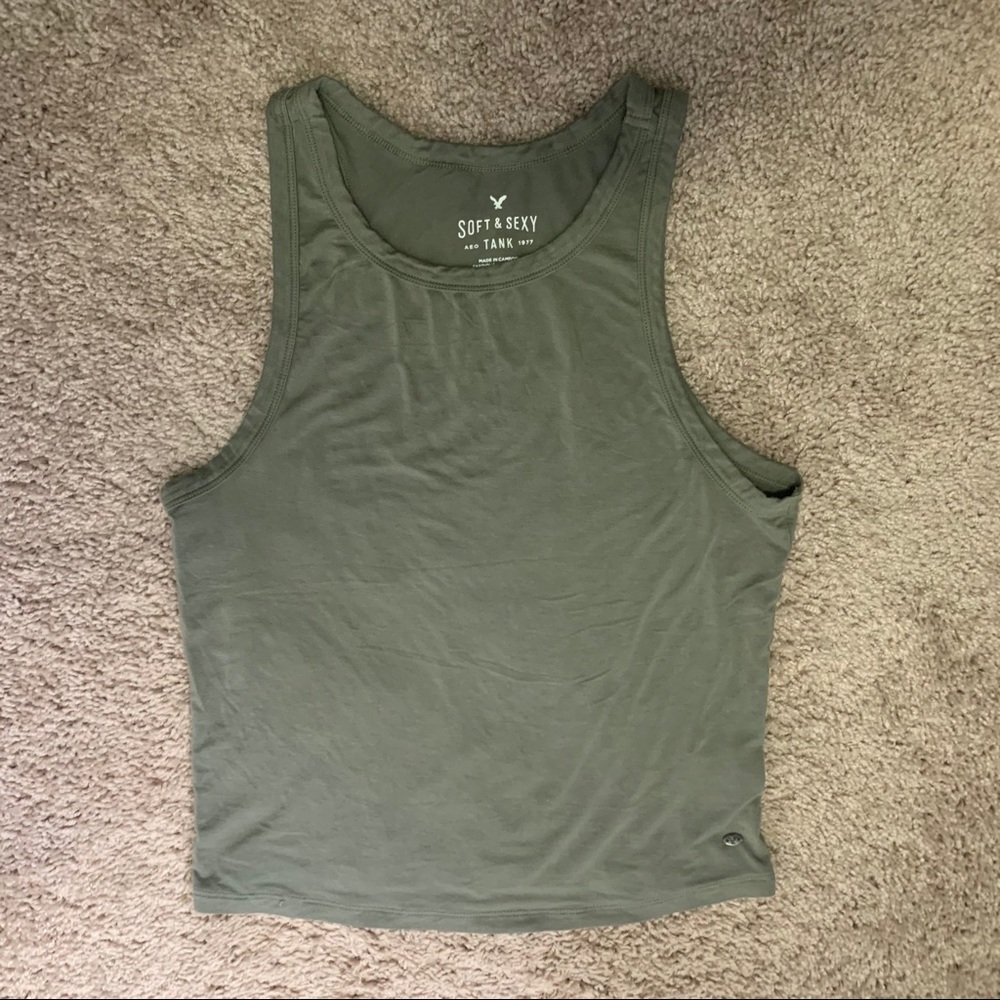 Olive Green Crop Top